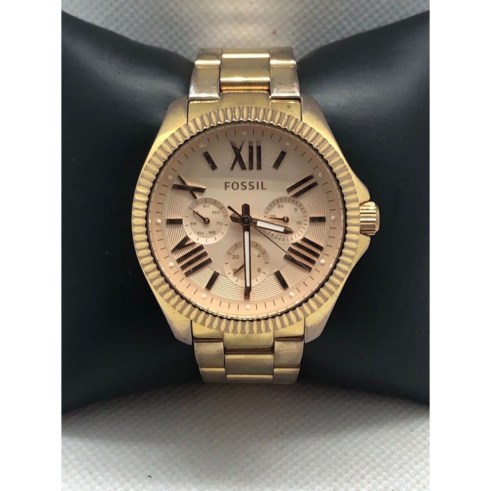 Fossil AM4569 Women's Stainless Steel Analog Rose Gold Dial Quartz Watch ZZ67